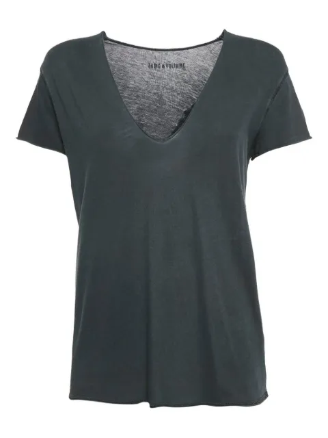 Zadig&Voltaire Pre-Owned V-neck T-Shirt Grey 1141401