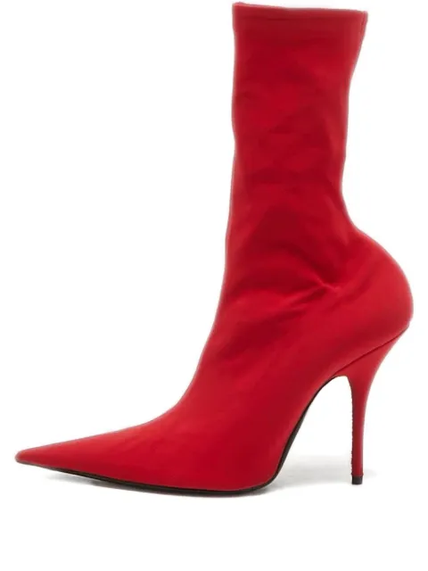 Balenciaga Pre-Owned 120mm pointed-toe ankle boots Red 1073948