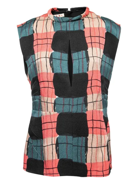 Marni Pre-Owned geometric-pattern sleeveless top Red 751627