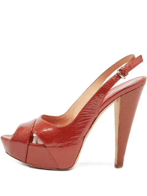 Sergio Rossi Vintage 2023 130mm platform sandals Orange 865698
