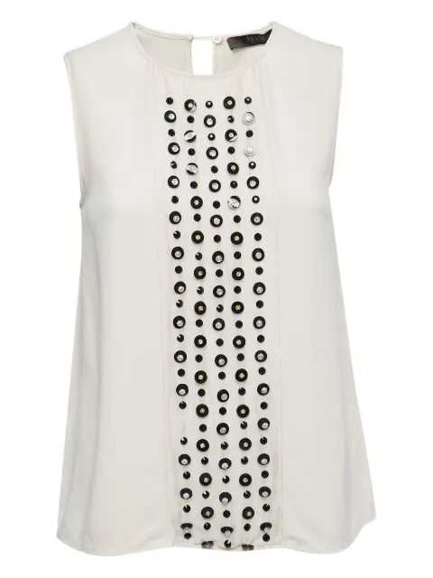 Max Mara 2024 embellishment rayon top White 804776