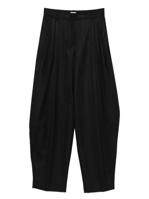 THE ANDAMANE pleated pinstripe trousers Black T180471