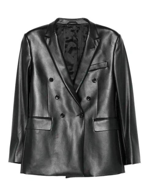 Reveres 1949 double-breasted leather jacket Black 540565121770610