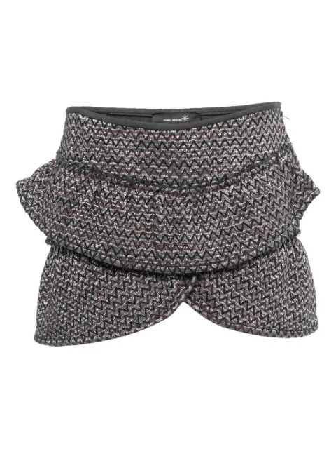 Isabel Marant Vintage zigzag-pattern mini skirt Grey 825082