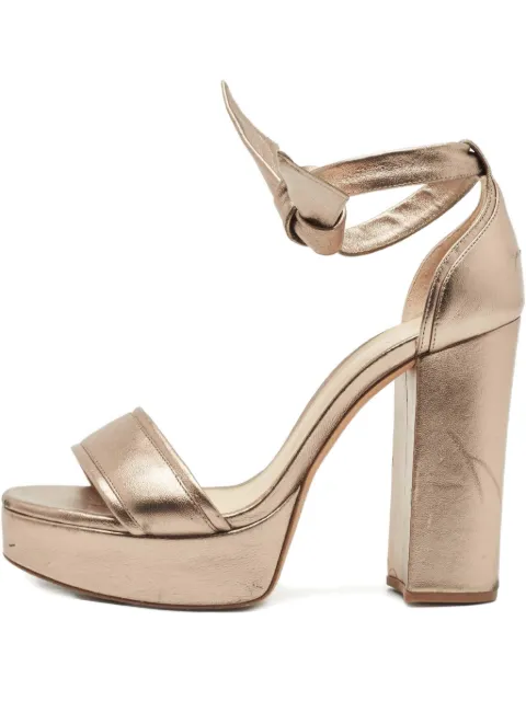 Alexandre Birman knotted platform heeled sandals Gold 816196