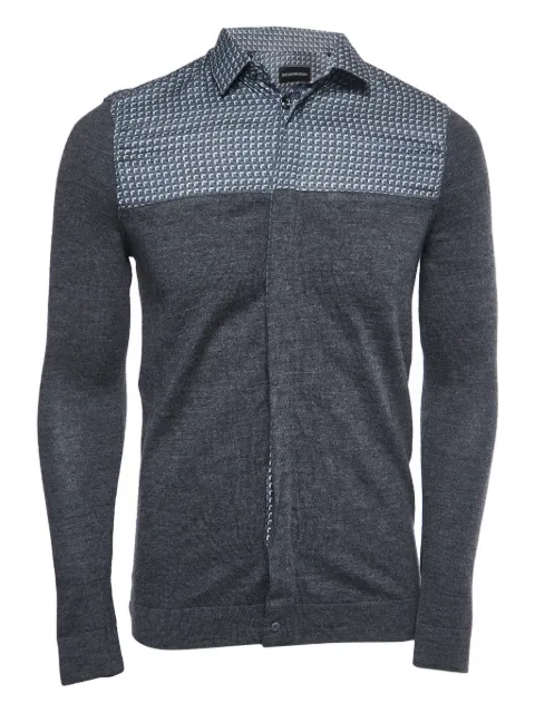Emporio Armani Pre-Owned panelled shirt Grey 804326