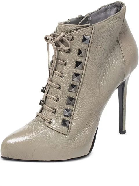 Le Silla 2024 Studded Lace-up Boots Green 252428