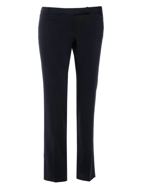 Emporio Armani Pre-Owned tapered wool-blend trousers Black 514715