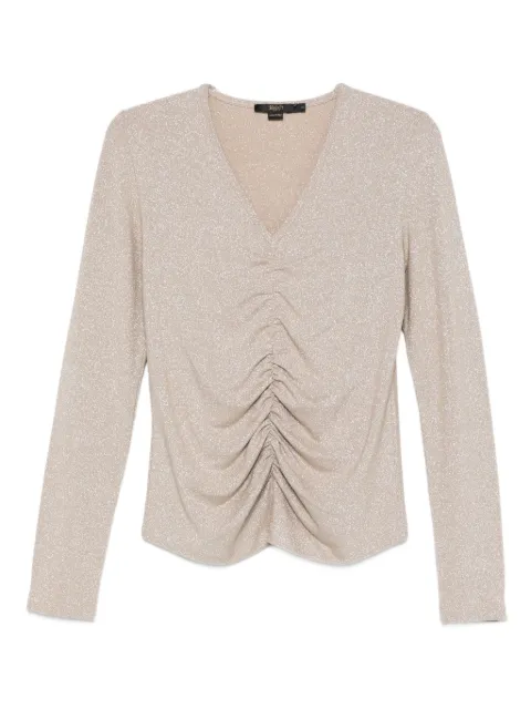 Seventy V-neck gathered top Gold MJ2060460215