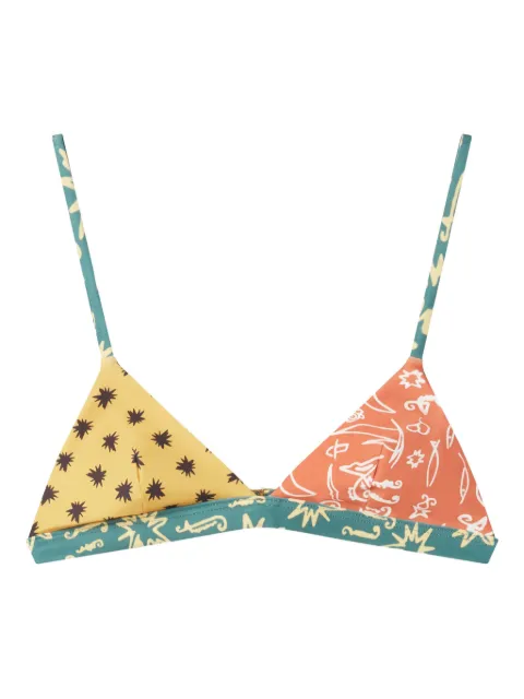 Donde Esteban star-print triangle bikini top Multicolour D5BIK551TOP