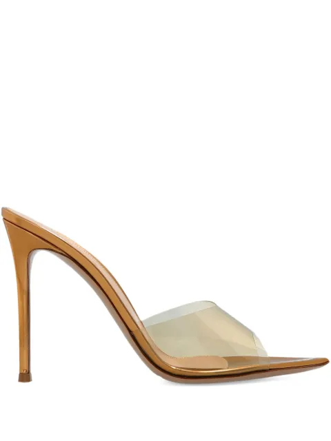 Gianvito Rossi 120mm Elle metallic pointed-toe sandals Gold G1190015RICGME