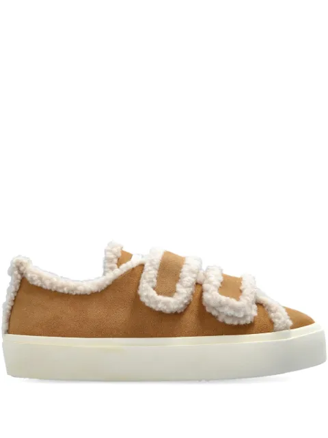 Inuikii trimmed touch-straps low-top sneakers Brown 10010010231