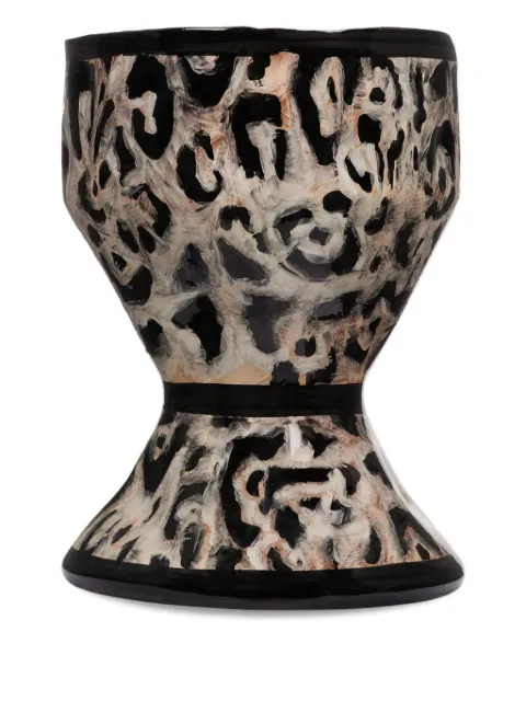 Dolce & Gabbana leopard-print hourglass vase (30cm x 40cm) Brown TCC030TCAC1