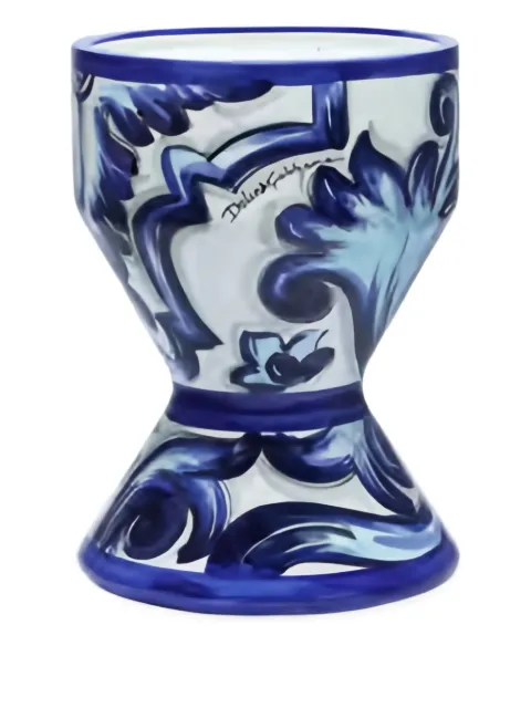 Dolce & Gabbana floral geometric ceramic vase White TCC030TCAC1