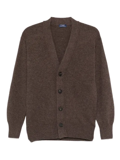 Barba V-neck cardigan Brown 700025260