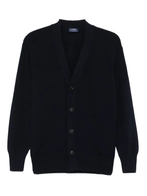 Barba virgin-wool cardigan Blue 700025260