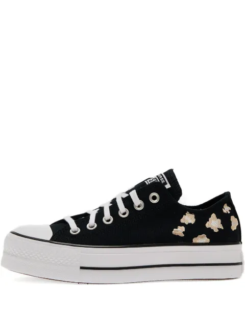 Converse Chuck Taylor leopard-print platform sneakers Black A14937C