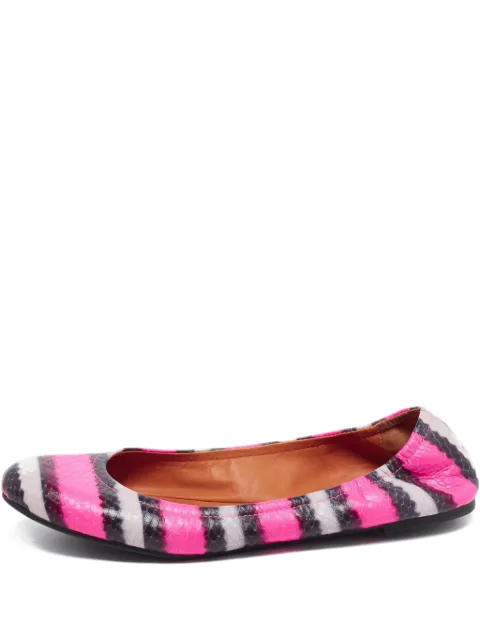 Marc Jacobs Vintage snakeskin-effect ballet flats Pink 647972
