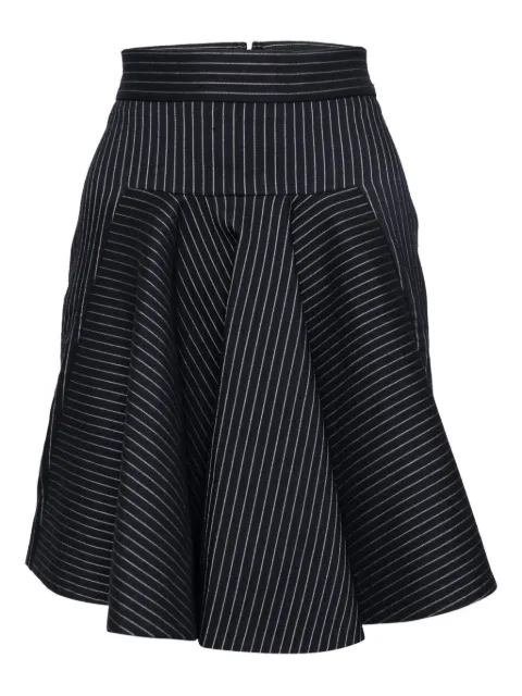 Stella McCartney Pre-Owned striped-pattern midi skirt Black 632794