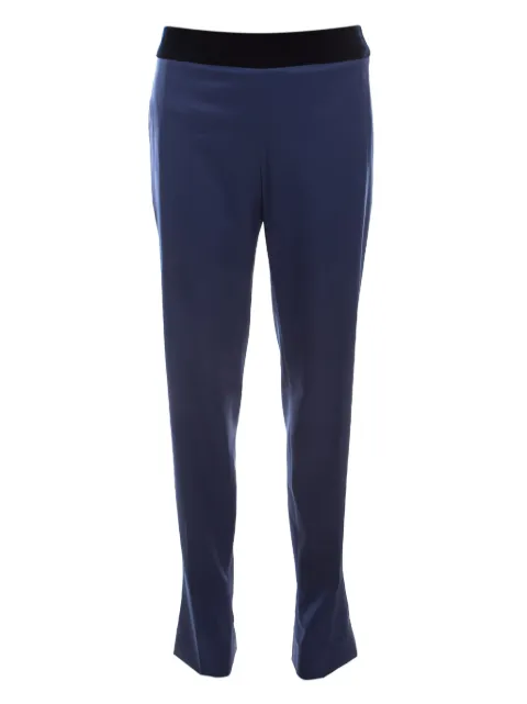 Escada Pre-Owned velvet-waistband trousers Blue 201397