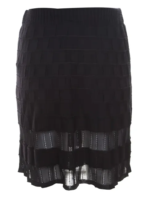 Missoni Pre-Owned textured sheer-insert mini skirt Black 170639