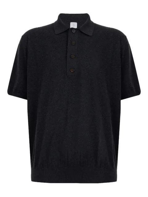 Eleventy short-sleeve button polo shirt Black L76POLL10MAG0K007
