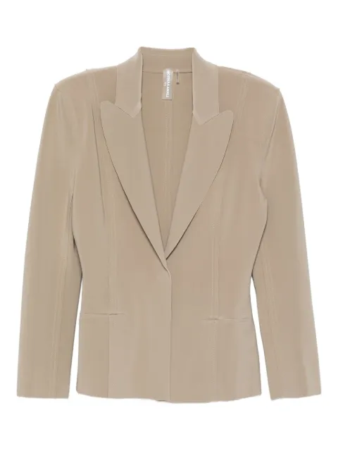 Norma Kamali single-breasted notched-lapel jacket Neutrals KK3254PLA55868
