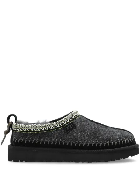 UGG braided-trim sheepskin slippers Black 1171444