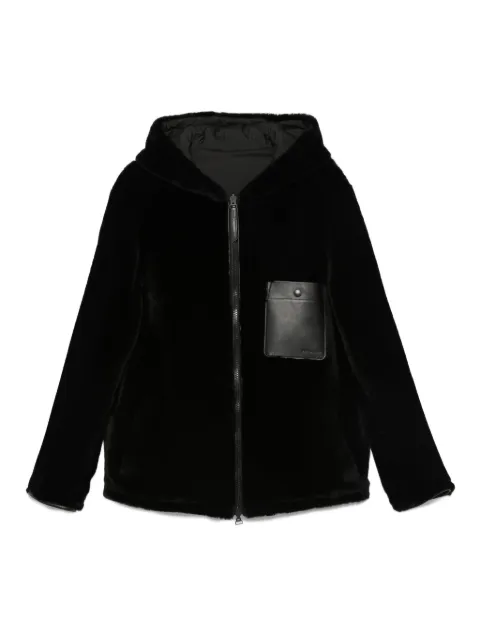 Yves Salomon hooded reversible jacket Black 25WHV60670MESA