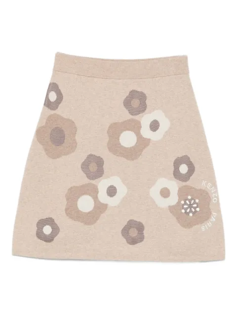 Kenzo floral-pattern knit skirt Neutrals FF62JU6003CR