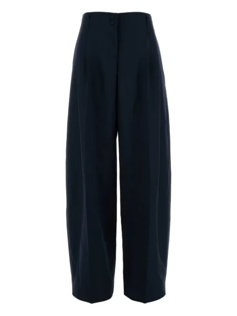 Alexander McQueen pleated wool trousers Blue 833879QJACH