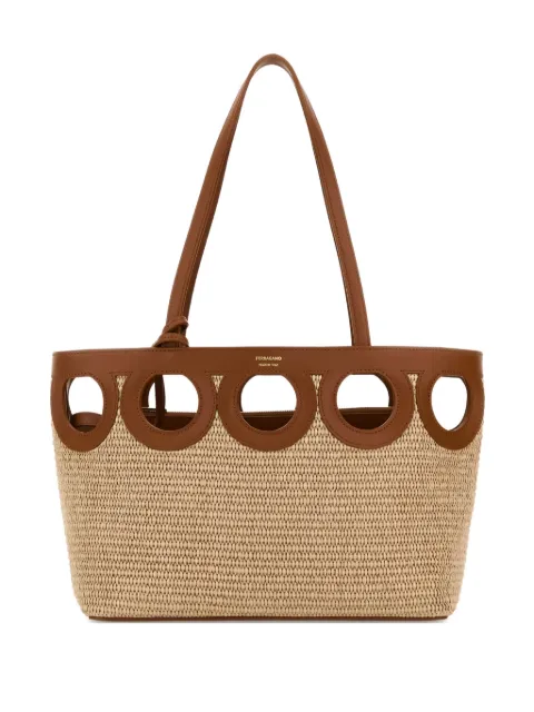 Ferragamo open-top cut-out tote bag Brown 783832