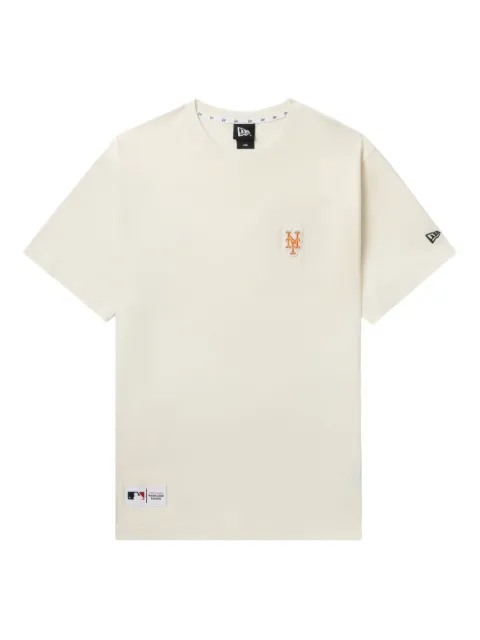 NEW ERA CAP logo-patch cotton T-shirt Neutrals NERTEM00242Z
