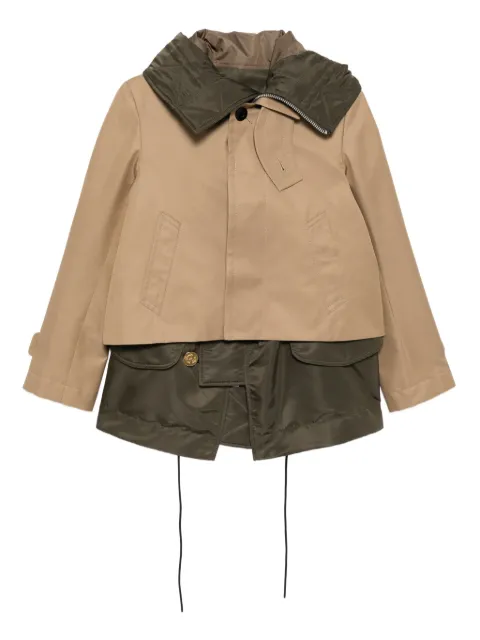 sacai double-layered jacket Neutrals 2508025