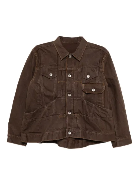 sacai cotton denim jacket Brown 2507954