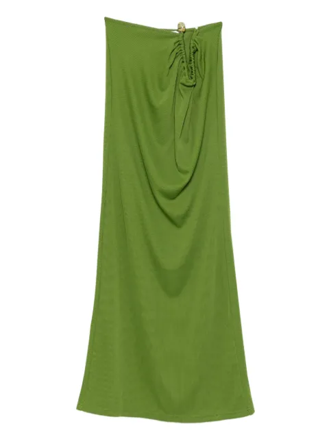 Christopher Esber ribbed gathered-effect skirt Green 25024381