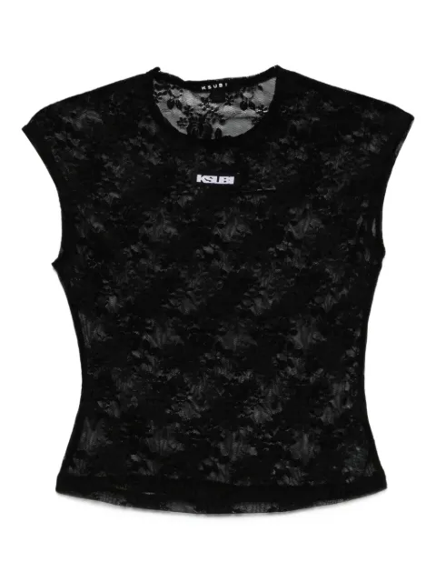 Ksubi lace-detail top Black WPS25FT003
