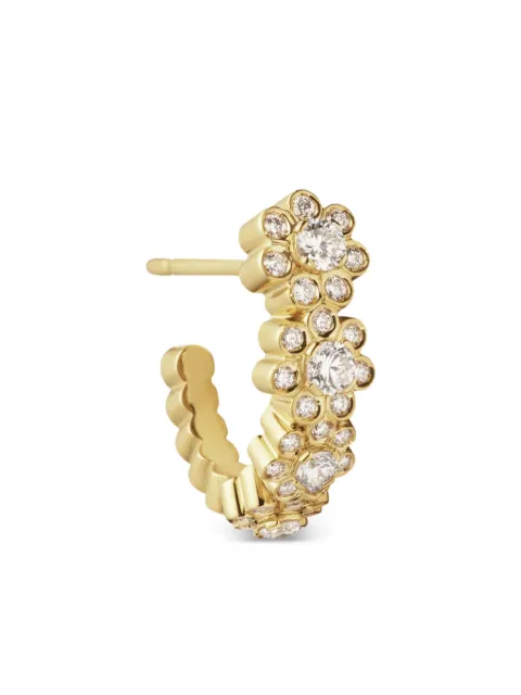 Sophie Bille Brahe 18CT yellow gold Petite Boucle De Fleurs diamond earring Gold EA26FLOXSBOUWH