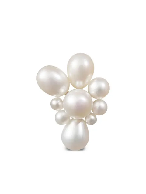 Sophie Bille Brahe 14CT yellow gold Petite Amis Fleur freshwater pearl earring White EA26SUNSFWR