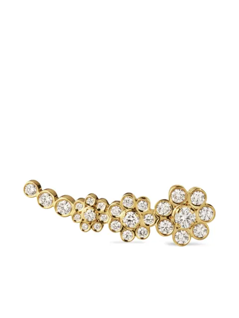 Sophie Bille Brahe 18CT yellow gold Croissant Fleur diamond earring Gold EA26FLOCROIS3WHL
