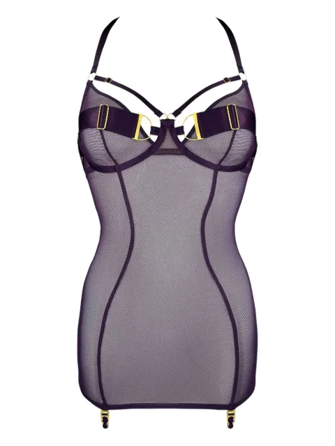 Bordelle Nara mesh dress Purple NARADEEPPURPLEDRESS