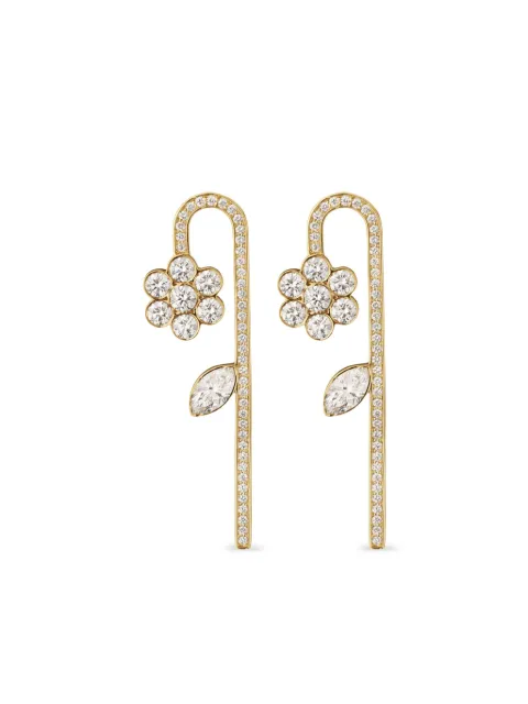 Sophie Bille Brahe 18CT yellow gold Tournesol diamond earring Gold EA26FLOTWOSWHR