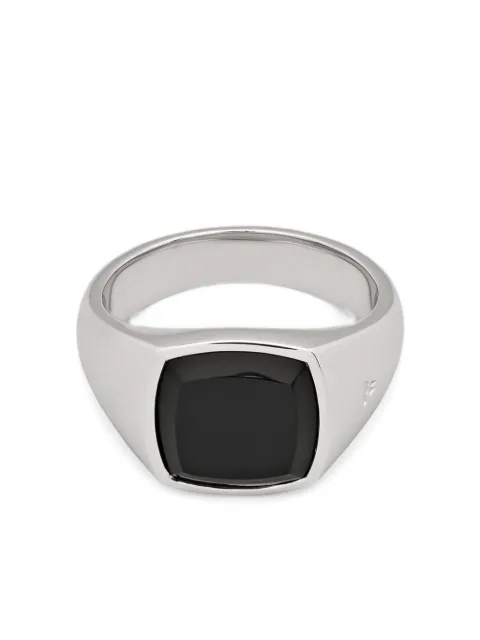 Tom Wood onyx signet ring Black 101276