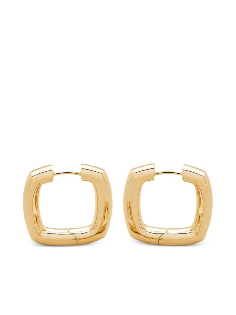 Tom Wood metal square hoop earrings Yellow 101537