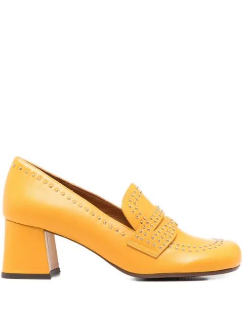 Chie Mihara 60mm studded block-heel pumps Yellow MULEAH