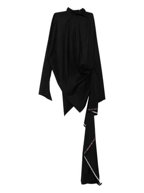 Gaze De Lin asymmetric dress Black GDFDR125
