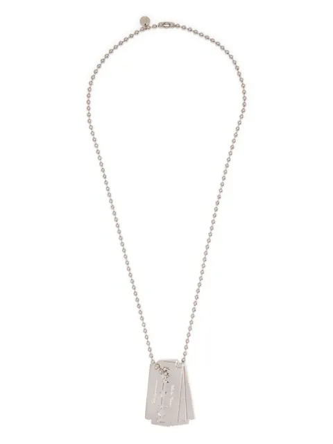 Undercover logo-charm necklace Silver UP2E4N02