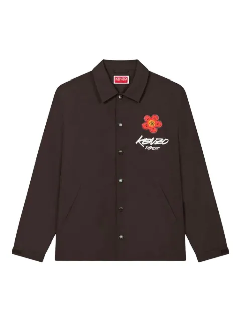 Kenzo x Futura 2000 flower-detail shirt jacket Brown FF65BL0619NT