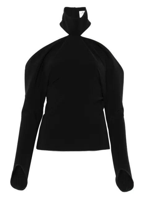 Courrèges cold-shoulder top Black 325TO443PL0159