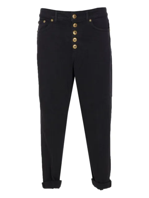 DONDUP button-fastening logo-plaque jeans Black DP268BBSE037DKPT999